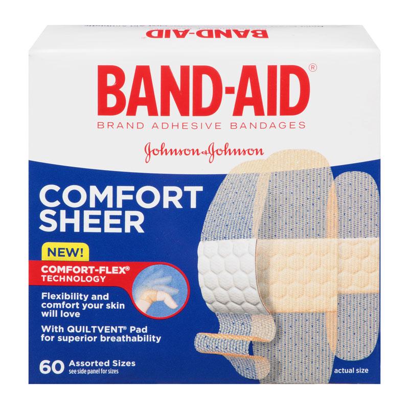 Bandage Adhesive Sheer Plastic Breathable w/Quivalent Pad Band-Aid® 3/4'x3' (60/BX 24BX/CS) by Johnson & Johnson Medical  ID 005635
